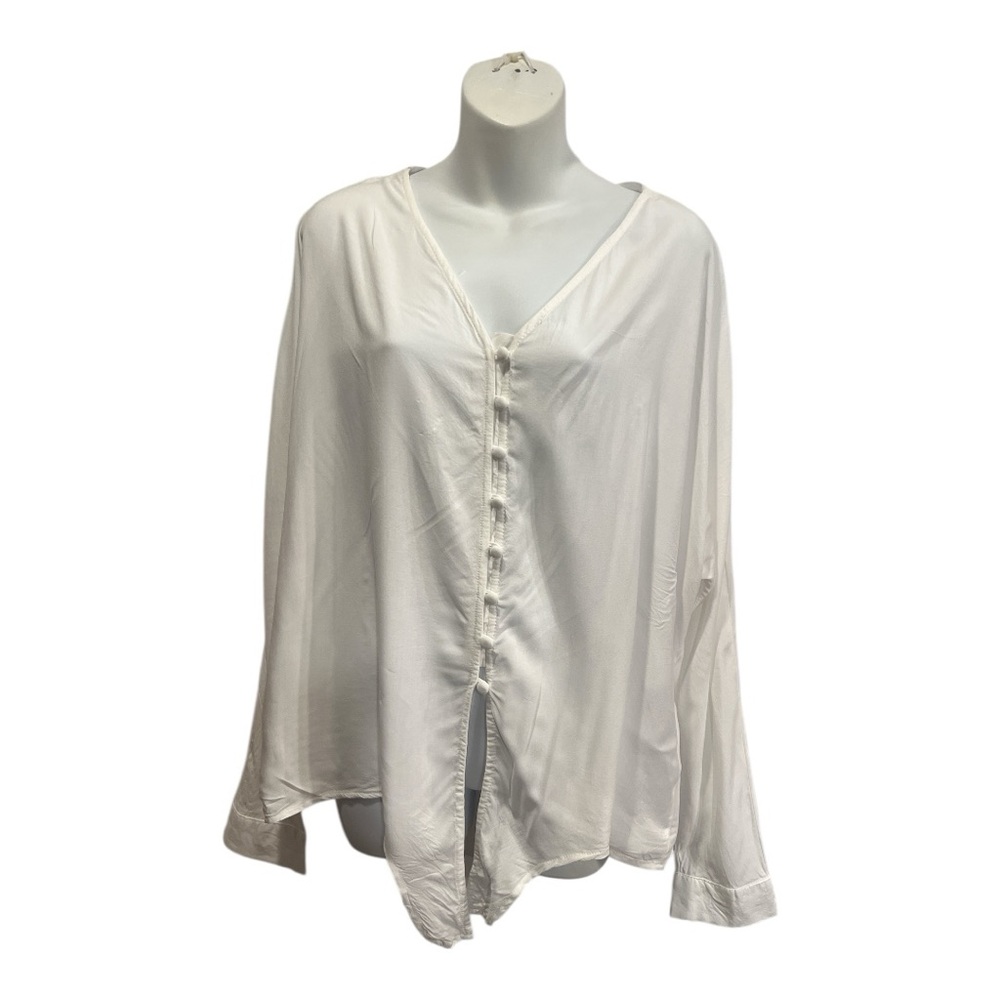 beachlunchlounge White Button Down Shirt size large